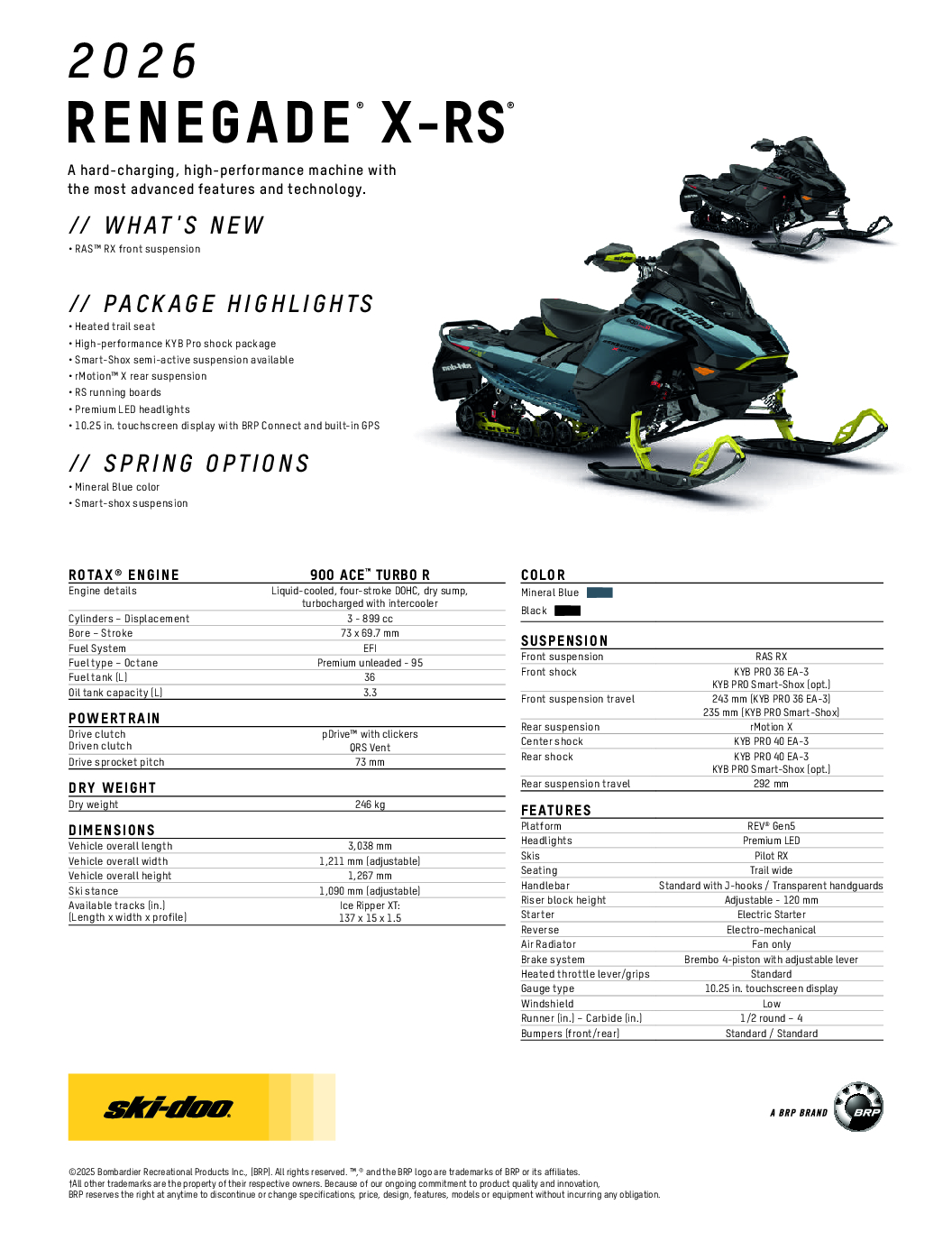 Ski-Doo Renegade X-RS 850 2026