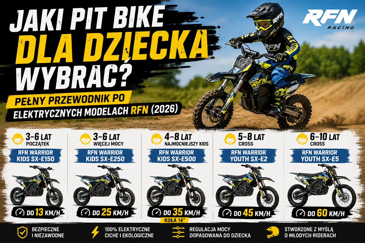 Jaki pit bike dla dziecka? Przewodnik RFN | AtvDealers